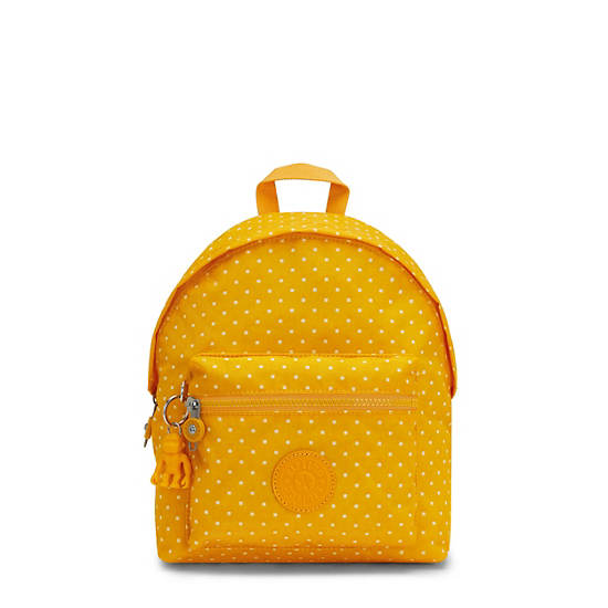 Kipling Reposa Printed Backpacks Soft Dot Yellow | CA 1607EB